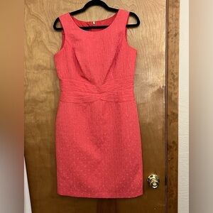 Donna Ricco Coral Textured Sheath Dress 8